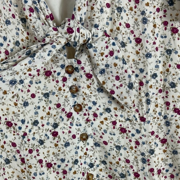 Sezane Ophelia Dress Midi Prairie Size 34 French US 2 Bow Front Fairy Bohemian - Picture 11 of 16